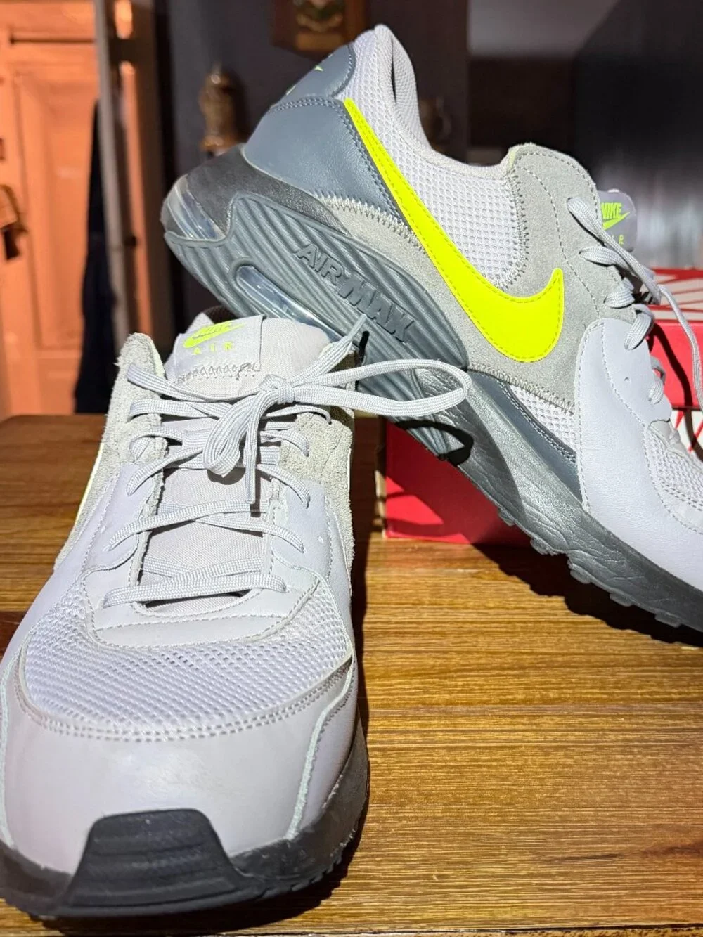 Nike Air Max Excee Atmosphere Grey Neon Yellow Men’s Size 14 - Picture 4 of 8